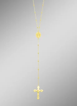 Damen-Goldschmuck>Rosenkranz-Ankerkette aus Gold