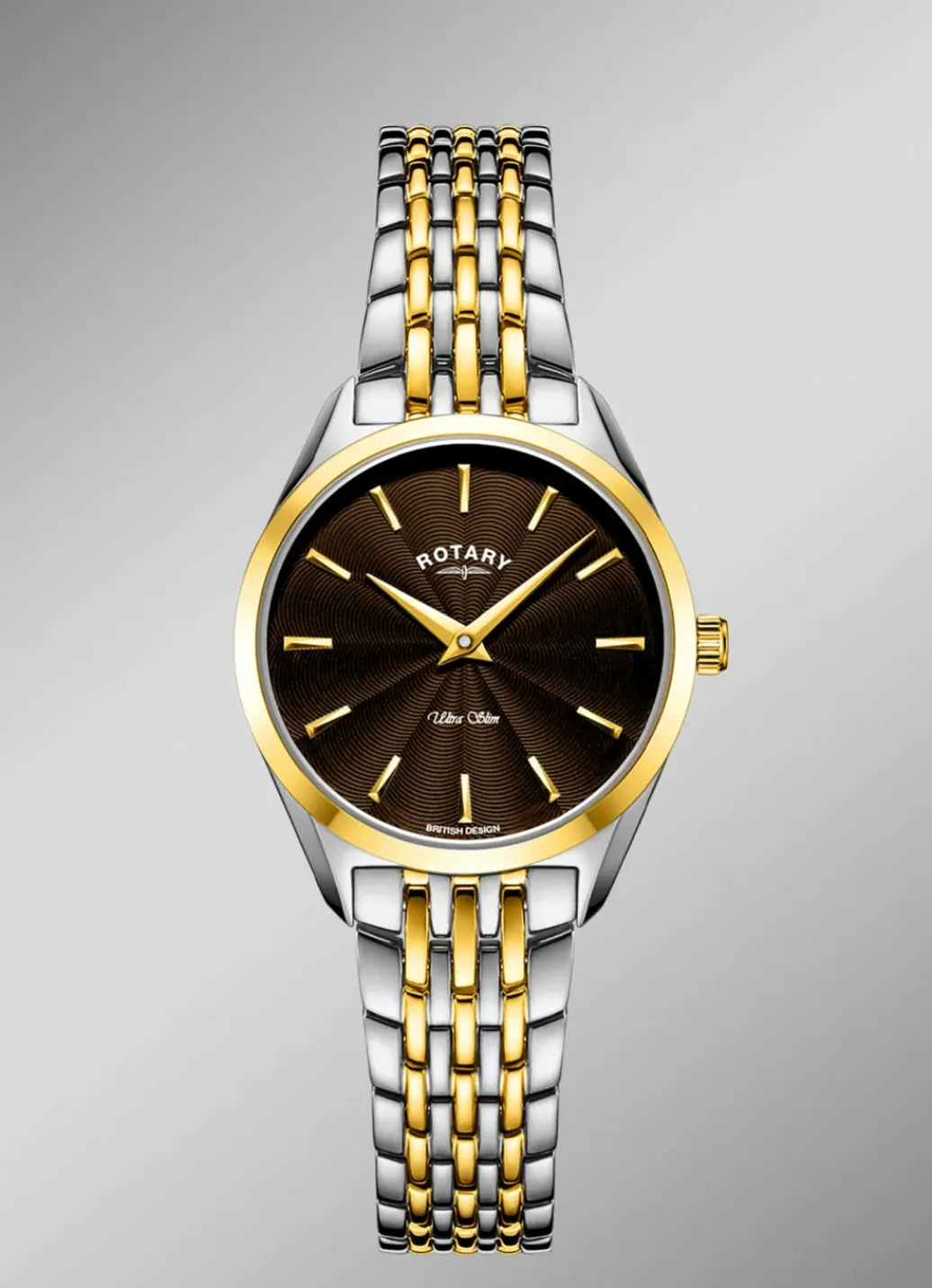 ROTARY Damenuhren>Quartz-Damenuhr mit Edelstahlbandgehäuse