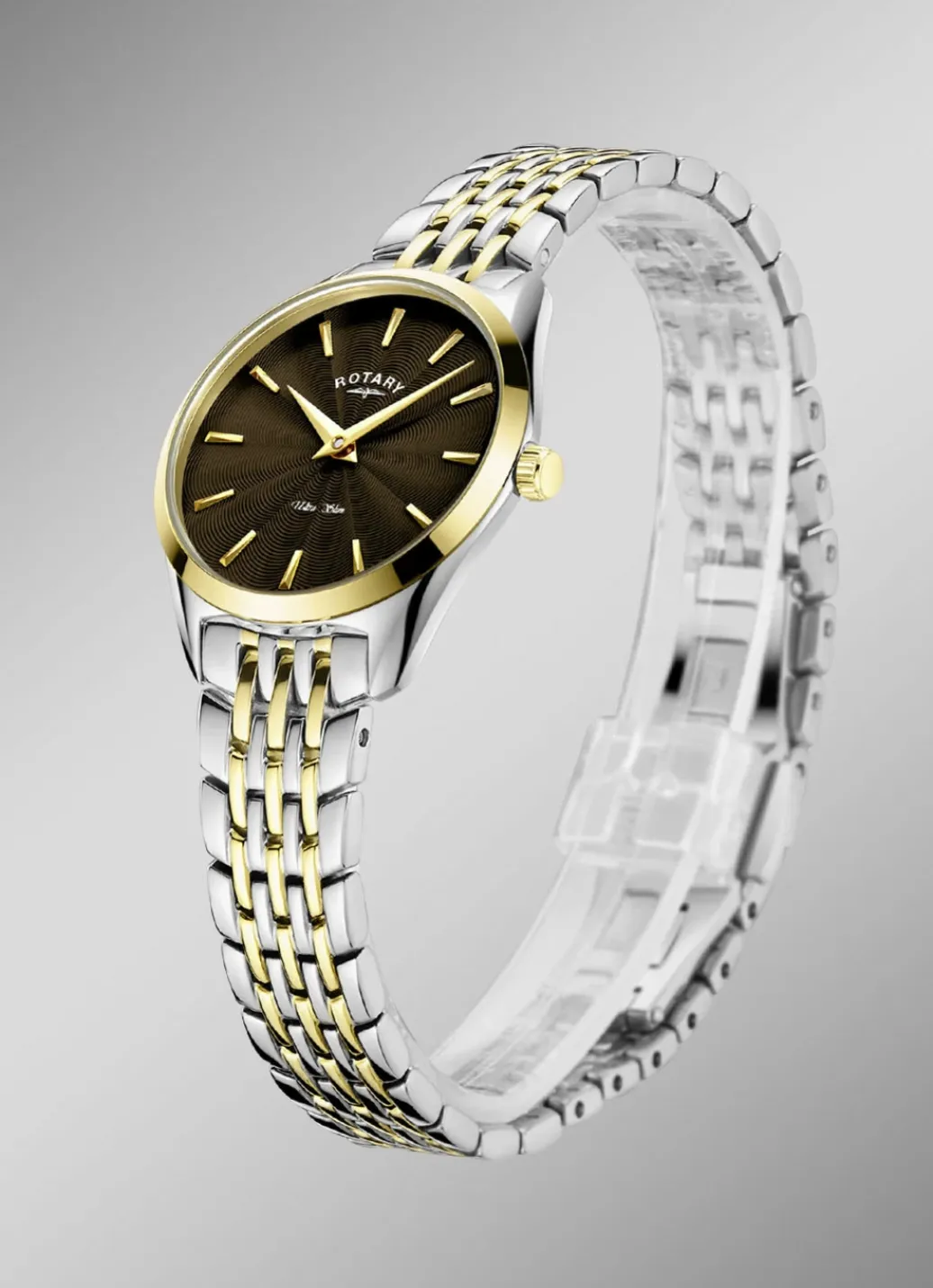 ROTARY Damenuhren>Quartz-Damenuhr mit Edelstahlbandgehäuse