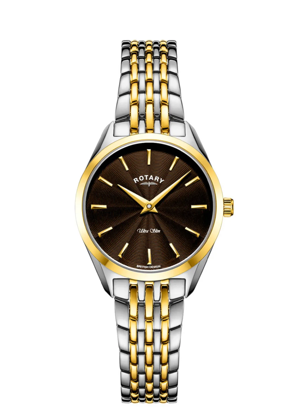 ROTARY Damenuhren>Quartz-Damenuhr mit Edelstahlbandgehäuse