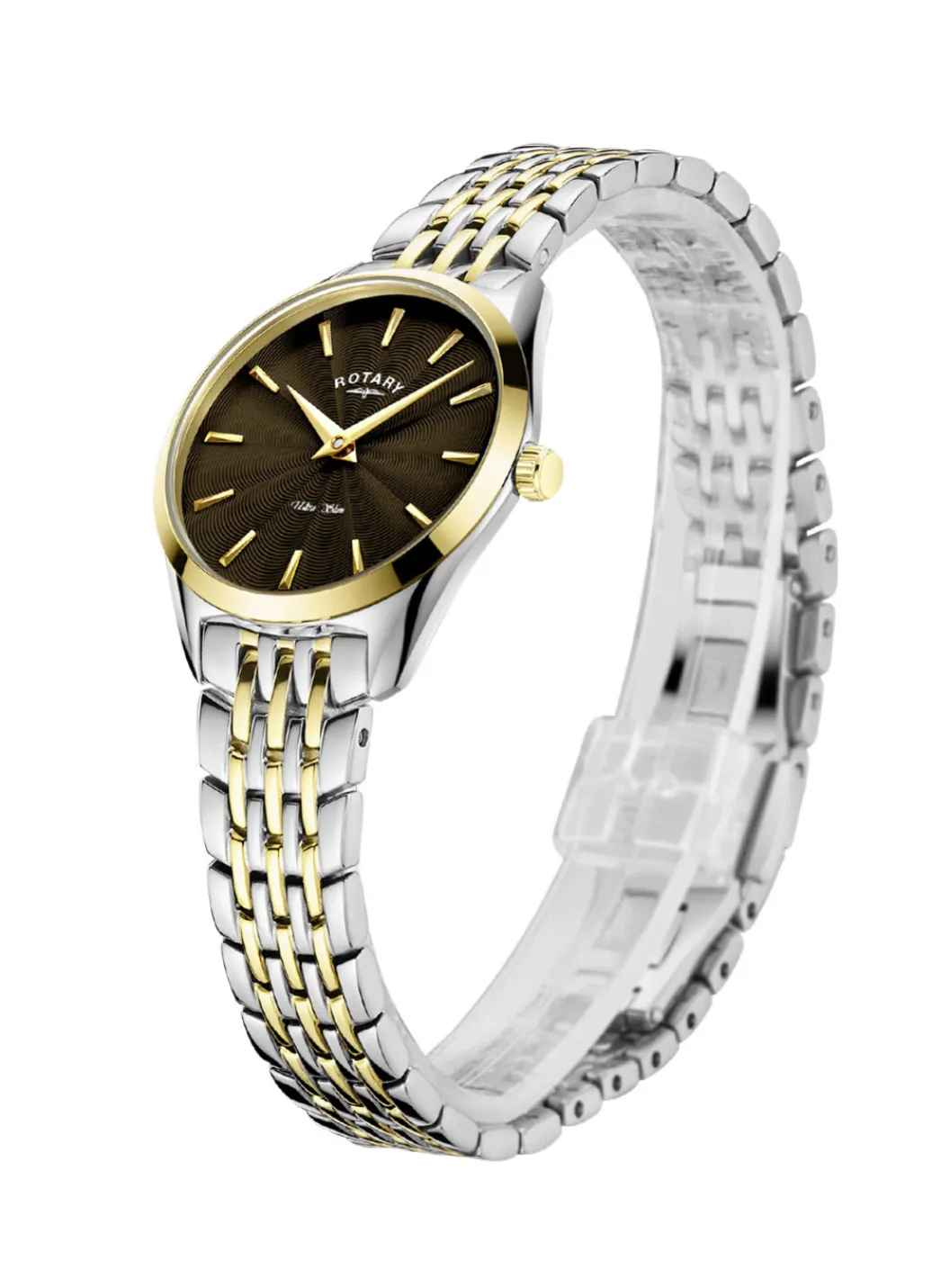 ROTARY Damenuhren>Quartz-Damenuhr mit Edelstahlbandgehäuse