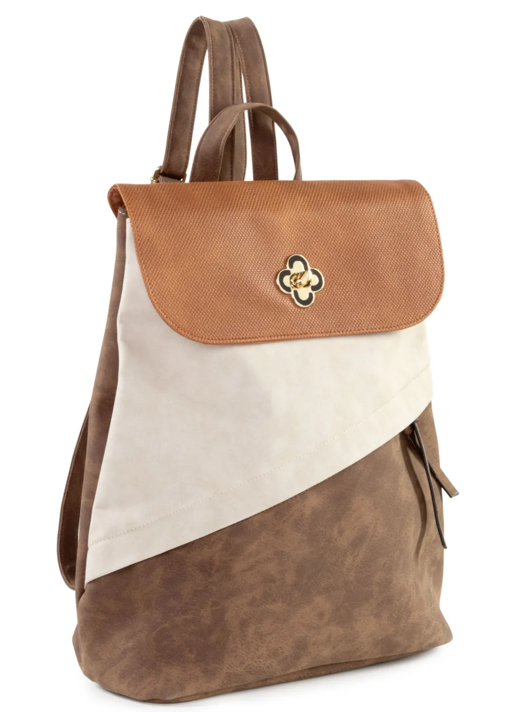 Taschen>Rucksack mit Überschlag und Drehschloss