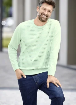 Pullover & Strickmode></noscript>Rundhalspullover mit Strukturdessin in 3 Farben