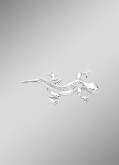 Accessoires>Salamander-Anstecknadel aus Silber