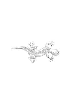Accessoires></noscript>Salamander-Anstecknadel aus Silber
