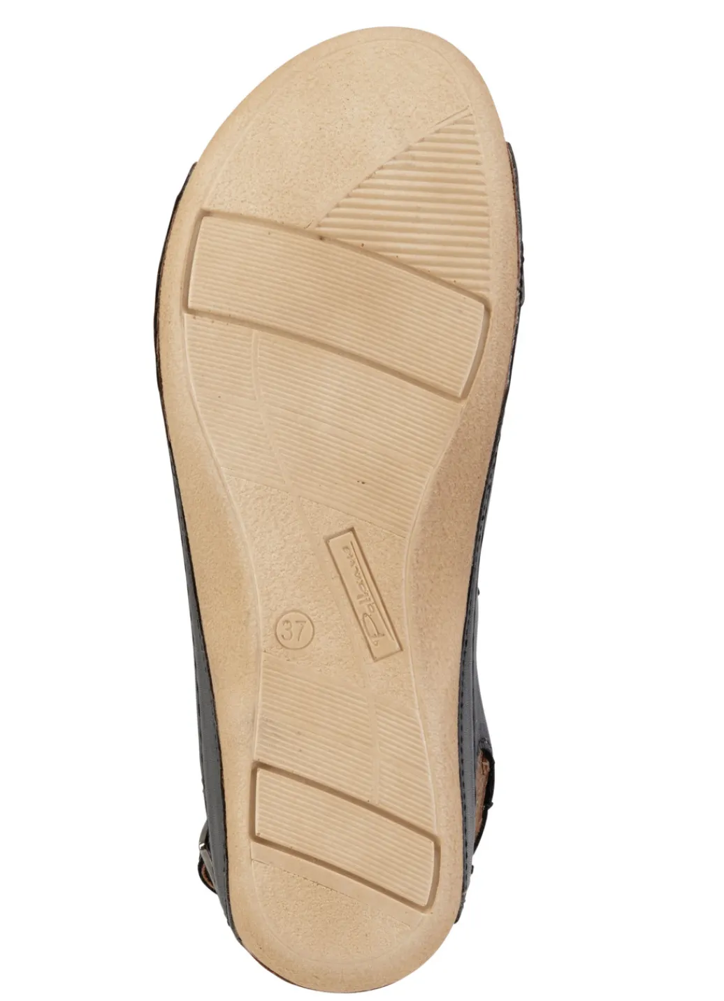 Damenschuhe|Schuhe>Sandale aus teilweise perforiertem Nappaleder