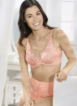 SASSA Wäsche|Damenwäsche></noscript>Bügel-BH aus elastischer Spitze PFIRSICH