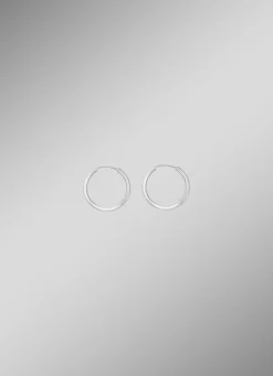 Damen-Goldschmuck>Schicke Creolen in Weißgold 585/- fein