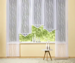 Heimtextilien>Schiebegardine mit dezentem Wellen-Dessin