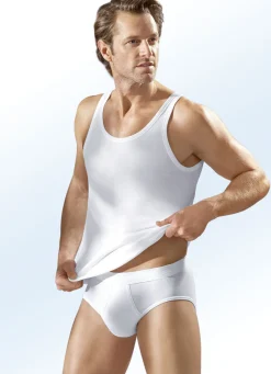 SCHIESSER Herrenwäsche|Wäsche>Dreierpack Sportjacken aus Feinripp, weiß WEISS