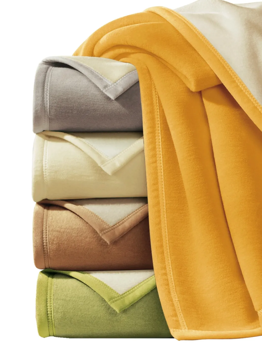 BOCASA Heimtextilien>Schlafdecke mit Veloursbandeinfassung