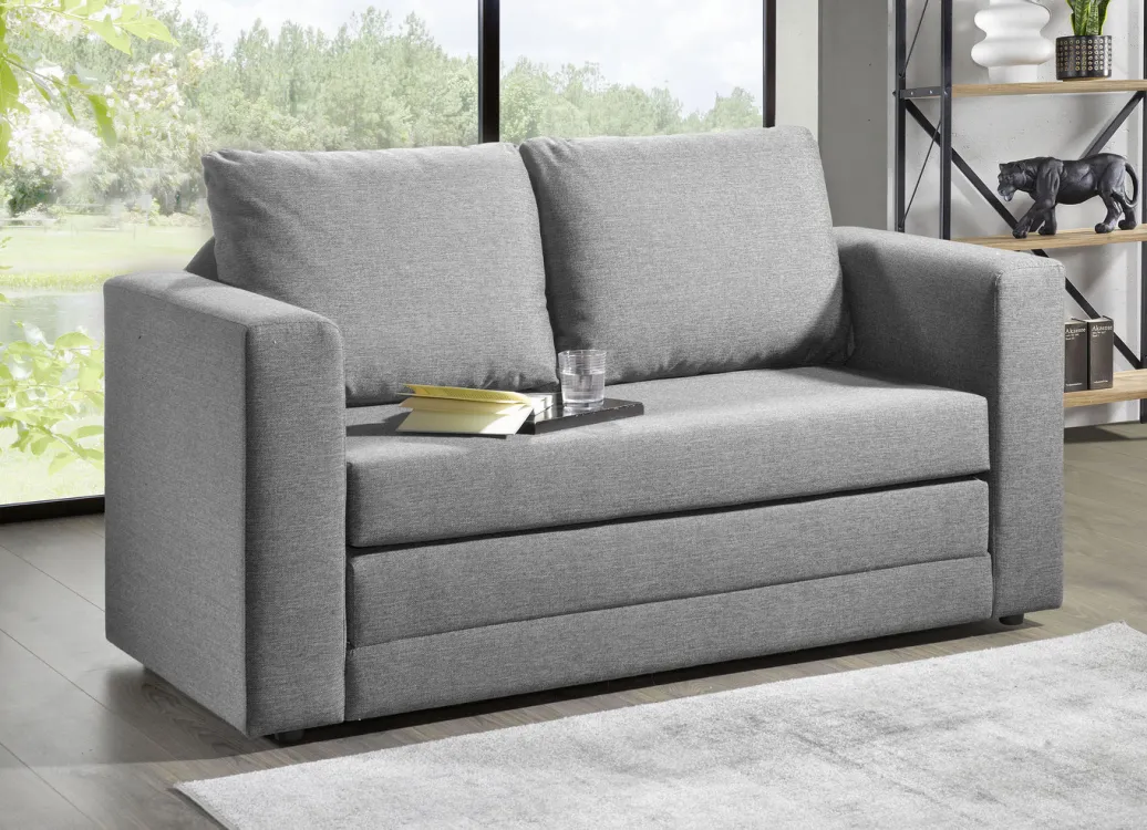 Möbel>Schlafsofa mit 2 großen, weichen Rückenkissen