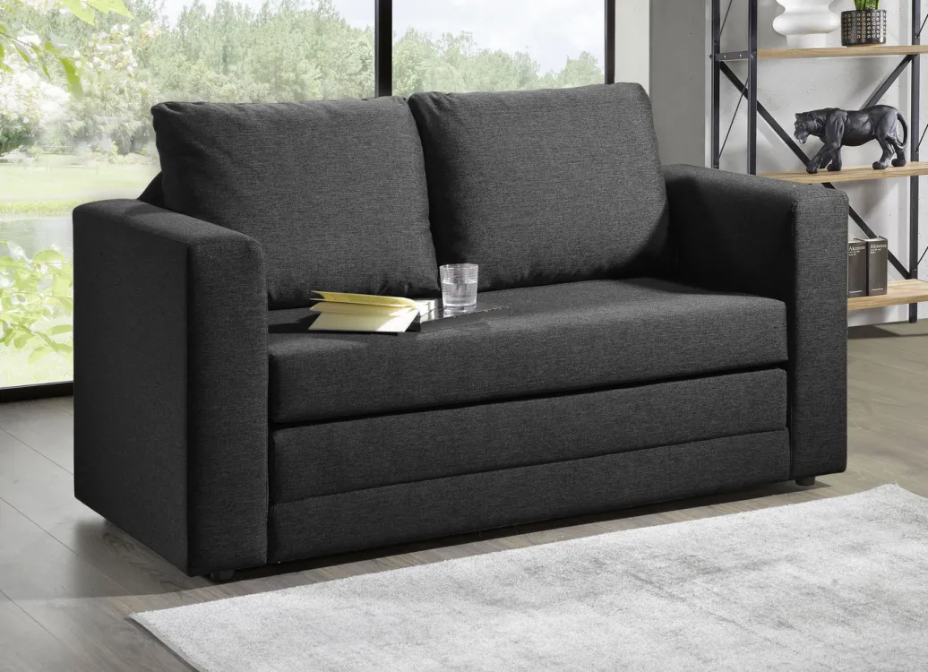 Möbel>Schlafsofa mit 2 großen, weichen Rückenkissen