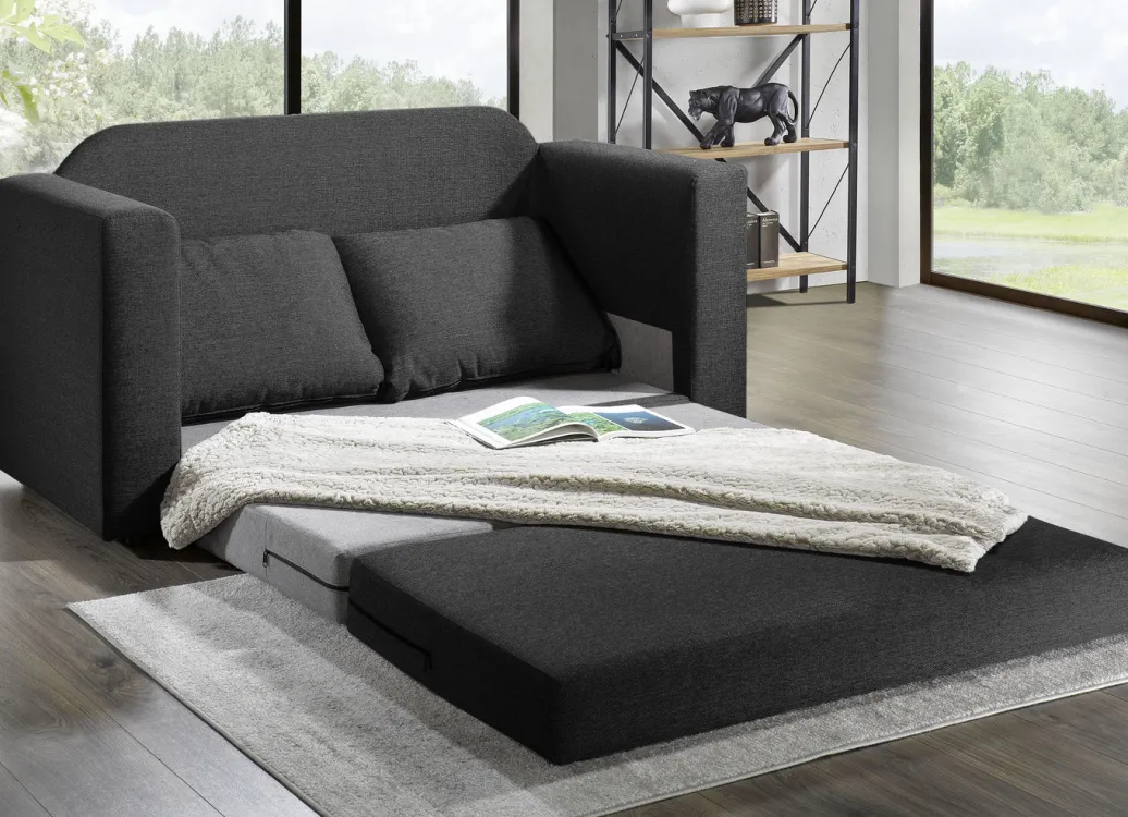 Möbel>Schlafsofa mit 2 großen, weichen Rückenkissen