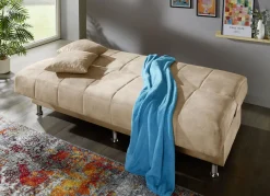 Möbel></noscript>Schlafsofa mit Bettkasten und Dekokissen