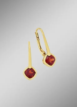 Damen-Edelsteinschmuck>Schlichte Ohrringe mit echt Granat