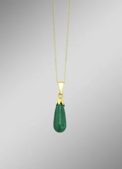 Damen-Edelsteinschmuck>Schlichter Anhänger mit echt Malachit