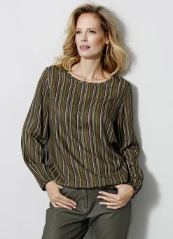 Blusen & Tuniken>Schlupfbluse OLIV-LILA