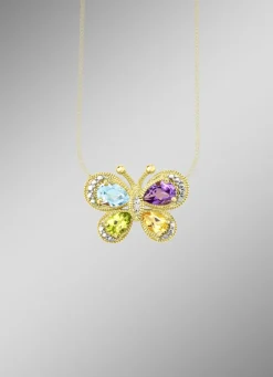 Damen-Edelsteinschmuck>Schmetterling-Anhänger