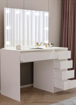 Möbel>Schminktisch mit LED-Beleuchtung