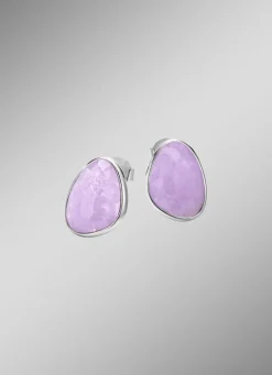 Damen-Edelsteinschmuck>Schöne Ohrstecker mit echt facettiertem Amethyst
