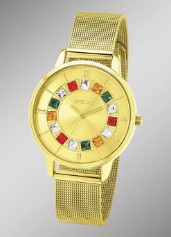 POOLS Damenuhren>Schöne Quartz-Damenuhr 2241