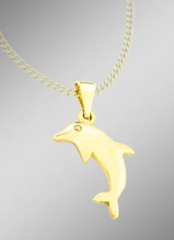 Damen-Goldschmuck>Schöner Delfin-Anhänger