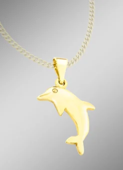 Damen-Goldschmuck>Schöner Delfin-Anhänger