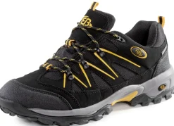 Herrenschuhe|Schuhe>Schnürschuh mit gummierten Besätzen SCHWARZ-GELB