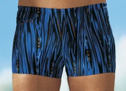SCHWAB Bade- & Strandmode|Bademode>Badehose in höherer Kastenform mit Reißverschlusstasche ROYALBLAU-SCHWARZ