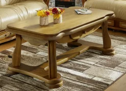 Möbel>Schwerer Couchtisch in EICHE RUSTIKAL