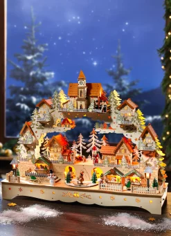 Weihnachtliche Dekorationen>Schwibbogen mit 20 LEDs NATUR-GRÜN