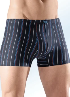 Wäsche|Herrenwäsche>Sechserpack Pants mit Streifendessin 1X SCHWARZ-,1X BORDEAUX-, 1X INDIGO-BUNT, 3X UNI SCHWARZ