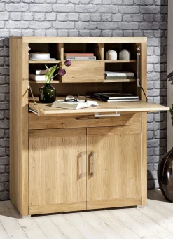 Möbel>Sekretär mit massiver Front