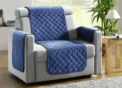 Heimtextilien>Sessel,- Couch,- und Armlehnschoner mit Bandeinfassung