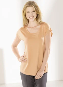 KLAUS MODELLE MADE IN GERMANY Shirts>Shirt in Feinjersey APRICOT