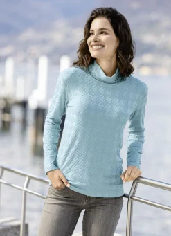 KLAUS MODELLE MADE IN GERMANY Shirts>Shirt in leicht schimmernder Qualität MINT