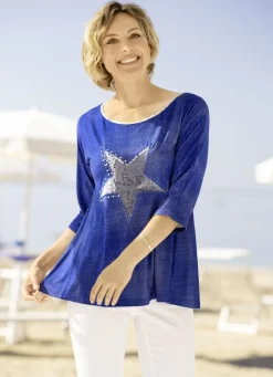 Shirts>Shirt in Melange-Optik JEANSBLAU