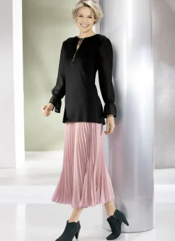 Shirts></noscript>Shirt mit ausgefallener Ausschnittverarbeitung in 2 Farben