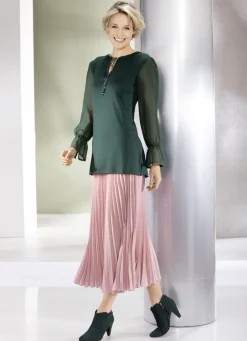 Shirts></noscript>Shirt mit ausgefallener Ausschnittverarbeitung in 2 Farben