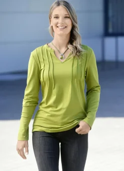 Shirts></noscript>Shirt mit Biesen im Vorderteil KIWIGRÜN