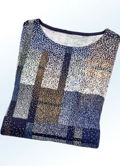 Shirts>Shirt mit farbbrillantem Inkjet-Druck in 2 Farben