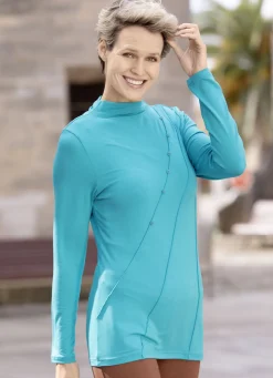 Shirts>Shirt mit modischem Halsausschnitt in 2 Farben