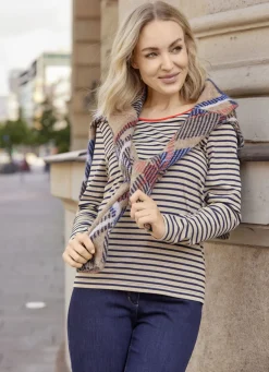 B/ANCA Shirts>Shirt mit Ringel-Dessin TAUPE-MARINE