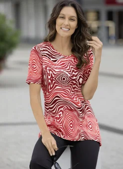 Shirts>Shirt mit silberfarbener Folie im Vorderteil in 2 Farben