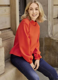 B/ANCA Shirts>Shirt mit Stehkragen ORANGE