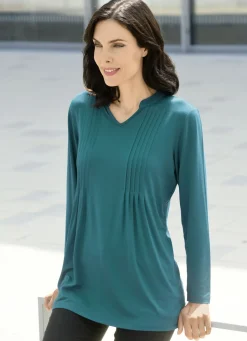 Shirts>Shirt mit Stehkragen in 2 Farben