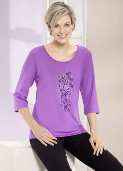 Shirts>Shirt mit Strasssteinen in 2 Farben