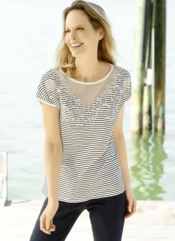 Shirts>Shirt mit tollem Ringeldessin MARINE-WEISS