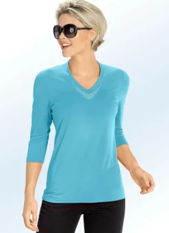 Shirts>Shirt mit V-Ausschnitt in 5 Farben